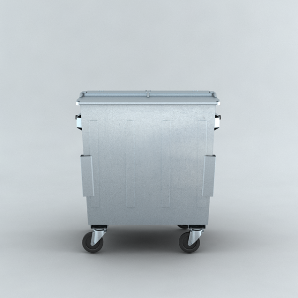 Unidin - Collecteur robuste à roulettes en acier galvanisé - 1.050 litres - Bammens_1