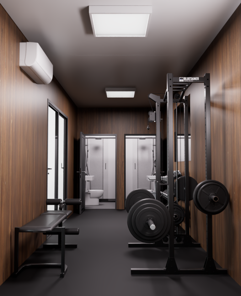 Conteneur Cargo Gym? 40 : un espace d'entraînement haut de gamme pour les passionnés de sport et les professionnels du fitness_1