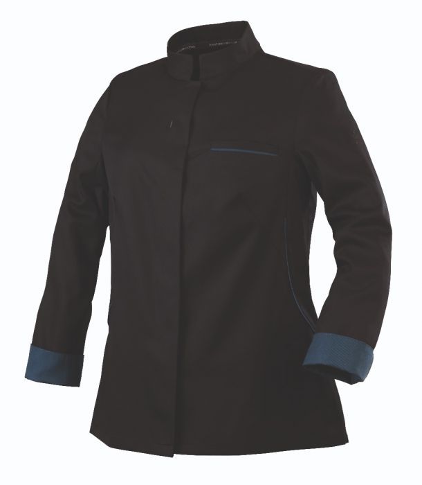 Veste de cuisine femme Escale ML - Robur - pinces poitrine - Made in Blue - manches longues_1