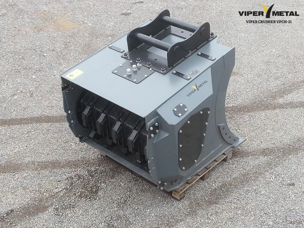 Godets concasseurs Vipermetal VPCH-21 - broyage des déchets de construction et démolition_1