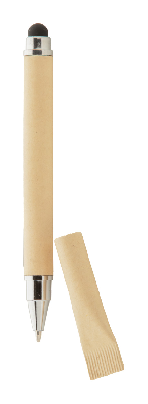 Stylo stylet - Stylo à bille en papier recyclé avec capuchon coloré - Encre bleue_1