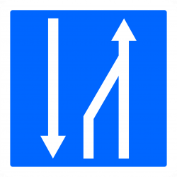 Panneau indication C30 - Fin d'un créneau de dépassement à trois voies affectées - Gamme Innov WP Signalisation_1