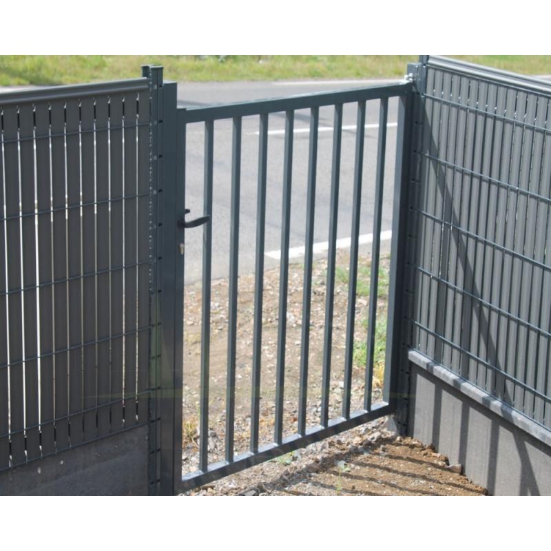 Portillon barreaudé Privéo - Tubes galvanisés, Thermolaqué - Plusieurs hauteurs et couleurs_1