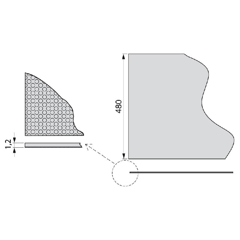 Tapis antidérapant pour tiroirs - finition gris - 2000x48cm - protection anti-rayures et anti-bruit_1