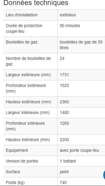 199938w - Local de stockage pour bouteilles de gaz GFT 17.15 - acier robuste, coupe-feu EI 90, capacité 24 bouteilles_1