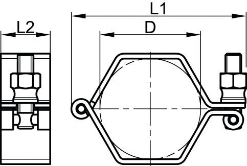 72116 - Colliers de fixation - Bene Inox - Diamètres : 25 au 104 mm_1