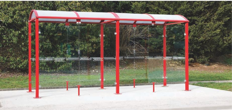 Abri fumeur fonctionnel - VOÛTE M - Protection contre intempéries - Dimensions 2500 à 5000 mm_1