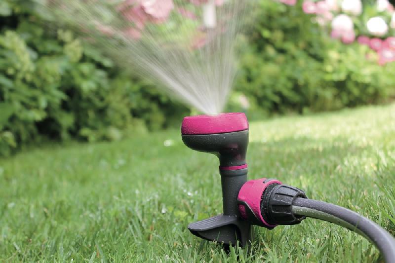 Arroseur circulaire 4 zones mini driver sur piquet - rose_1