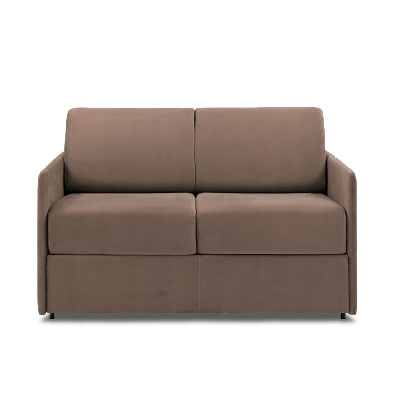 Canapé-lit express COLOSSE - Couchage 120 cm - Matelas mémoire de forme 22 cm - Velours taupe_1