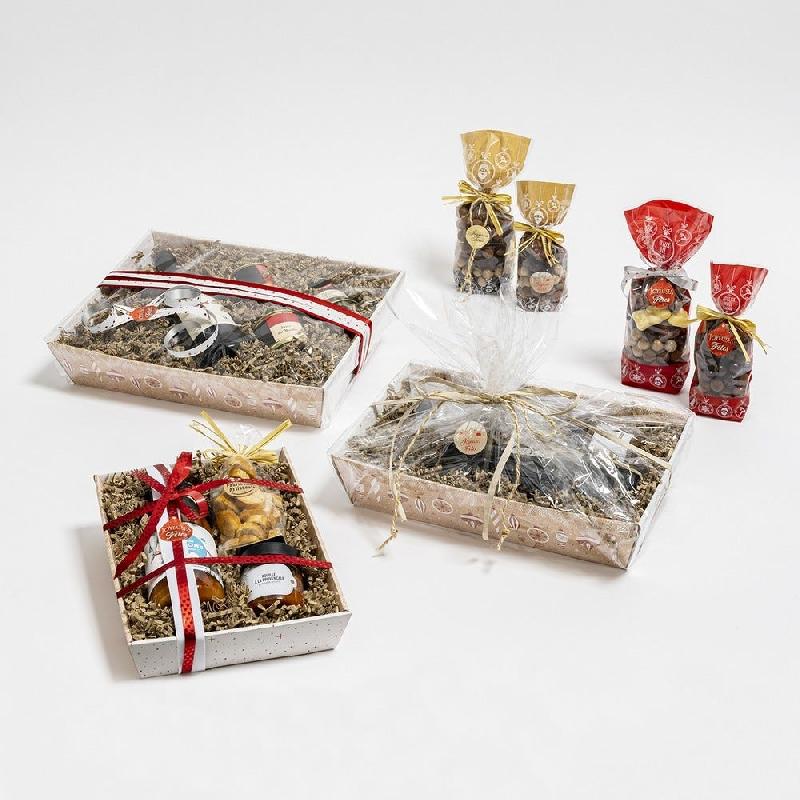 Etiquette cadeau adhésive Joyeuses Fêtes or décos de Noël Ø35mm - par 500_1