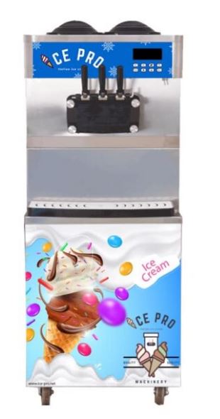 Machine à glace italienne gros débit 4,1 KW - double système de production sans arrêt - 2 panneaux de contrôle LCD - BKN5256_1