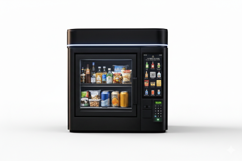 Mini distributeur automatique intelligent de bar de nuit - en-cas et boissons 24h/24 pour hôtels_1