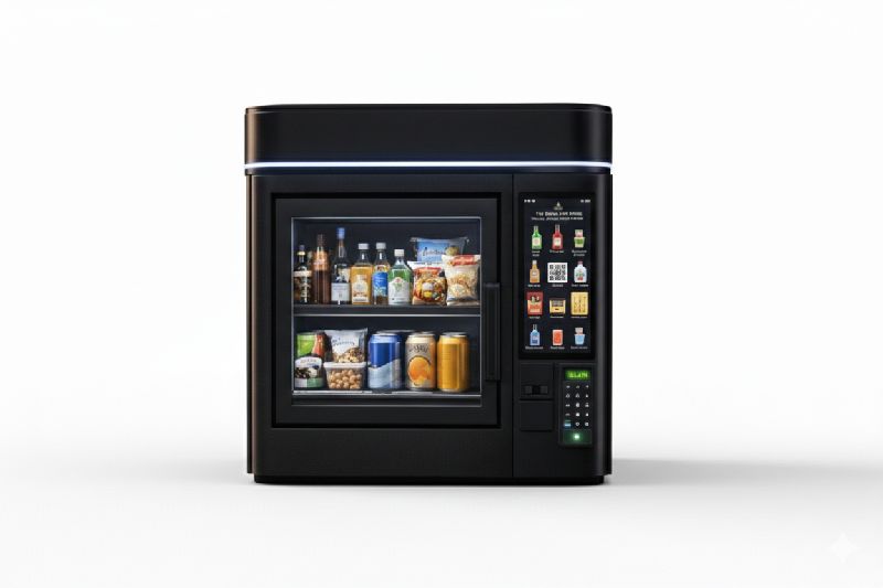 Mini distributeur automatique intelligent de bar de nuit - en-cas et boissons 24h/24 pour hôtels_1