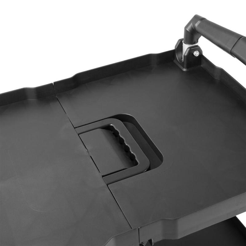 Petit chariot pliant en polypropylène 3 niveaux noir | Vogue - CK113_1