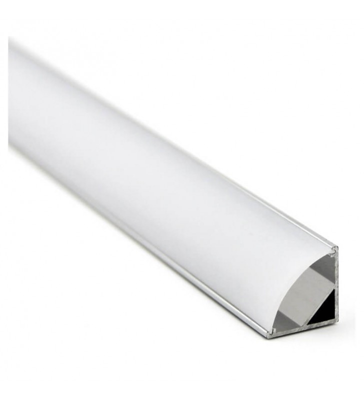 Profilé 2m alu en l et diffuseur opale -  référence profall_1