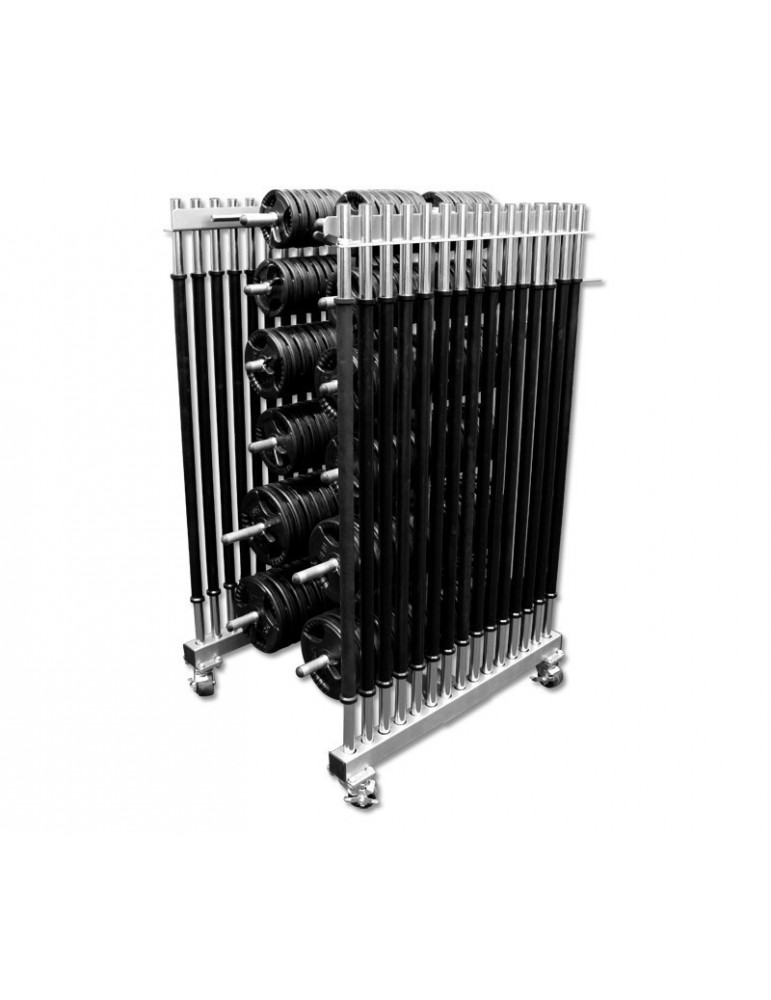 Rack de musculation mobile pour barres et disques 700 kg - powergym_1