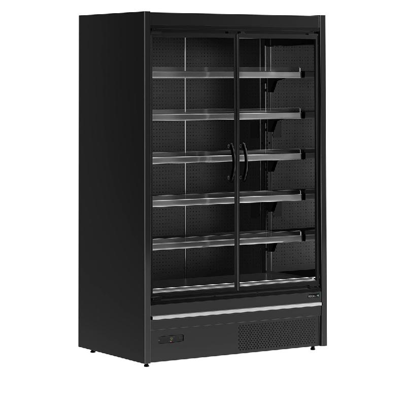 Vitrine réfrigérée combinable 2 portes - étagères profondes - 1095L - Noir | Tefcold - MDCB1250HB_1