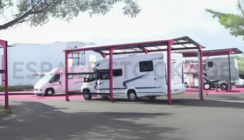 Abri camping-car métallique modulable simple pente ou double pente_1