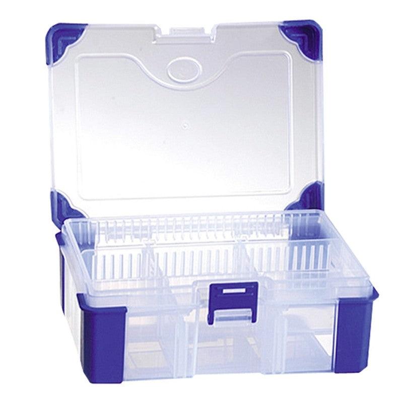 Boîte à compartiments et coins caoutchouc - Bleu / 200 x 110 x 30 mm_1