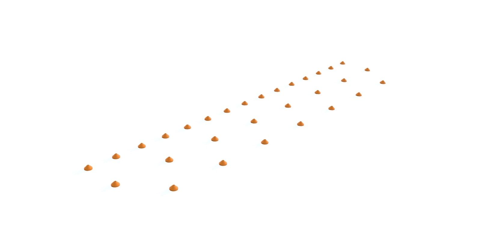 Plots de motricité - Vitesse Référence SMP - Lot de 30 incassables à cheviller sur dalle béton_1