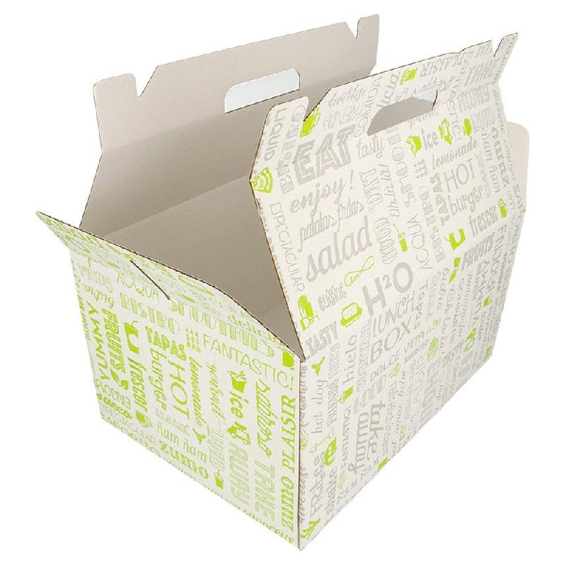 Boite menu poignée Parole carton 28x20x15cm - par 100_1