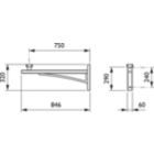 Crosse ClassicStreet - JGB795 MBW 750 BK - Philips Éclairage - 750 mm - Wall-mounting bracket noir_1