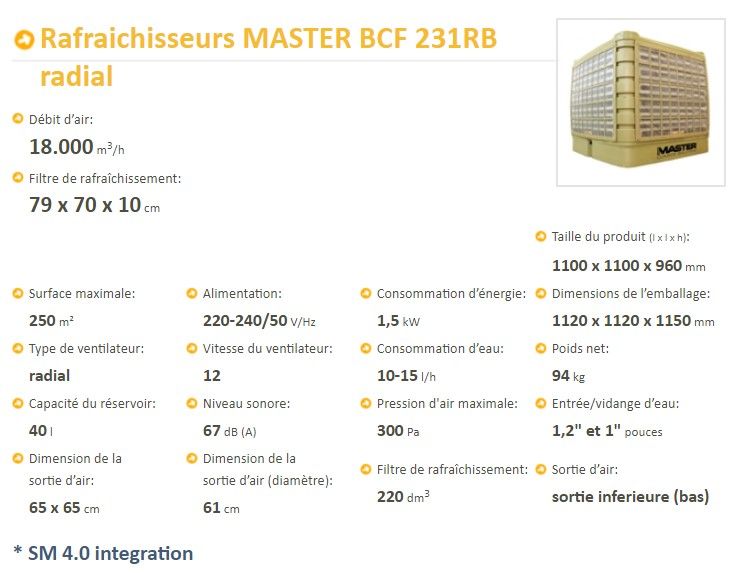 Master BCF 231RB - Rafraîchisseur - Master Climate Solutions - Débit d'air 18.000 m3/h - Ventilateur radial - Télécommande et fonctions automatiques_1