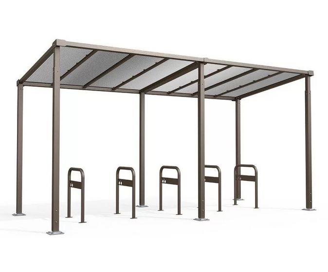 Arceau Vélos Simple - Hauteur 850 mm - Largeur 700 mm - Tube acier Ø 50 mm - Tôle Signalétique Vélo 5 mm_1