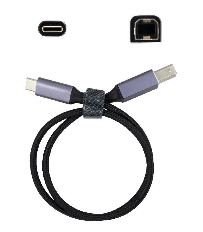 Câble USB C vers USB B en nylon tressé pour KDX2 - compatible OTG - 0.5m_1