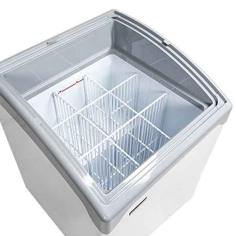 Congélateur coffre élégant avec couvercles coulissants vitrés bombés - 115 L | Tefcold - NIC101SCEB_1
