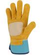 Gants de manutention - Paume croûte bovin avec renfort fleur jaune - Type docker_1