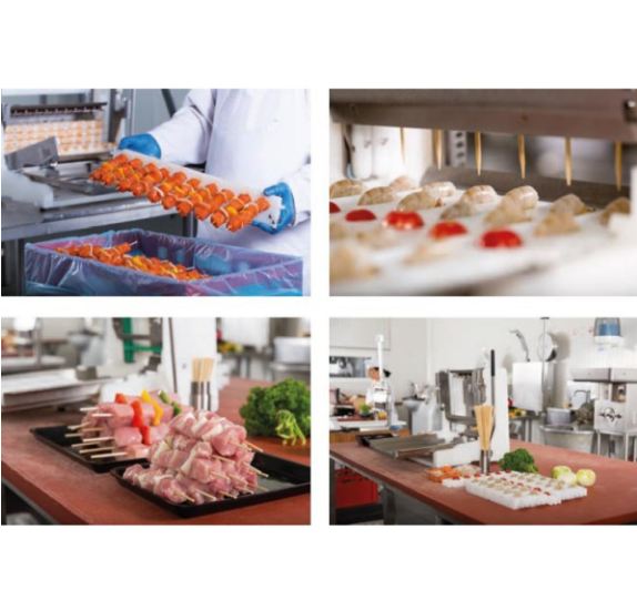 Machine à brochettes manuelle - Capacité 160 brochettes/h - Réf. PTO01-ET - Poids jusqu'à 250g - Bâton 120-280mm_1