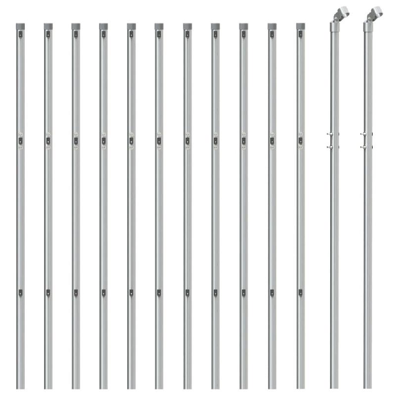 Vidaxl clôture à mailles losangées argenté 1,1x25 m 154010_1