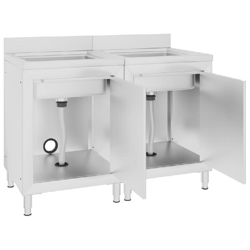 Vidaxl éviers de cuisine commerciaux 2 pcs acier inoxydable 3058273_1