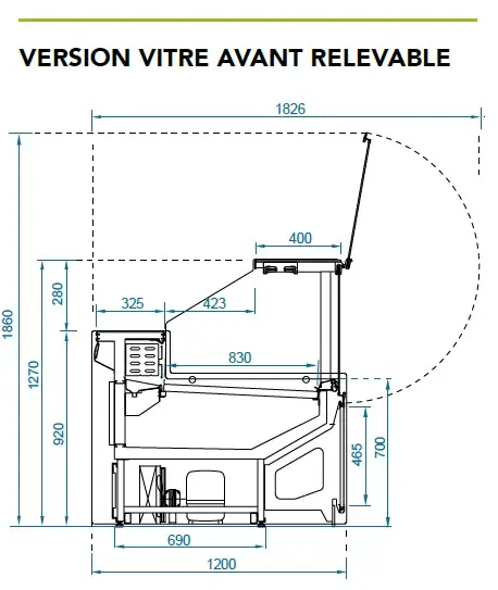 Vitrine réfrigérée service arrière pratique et polyvalente - PLATANE_1
