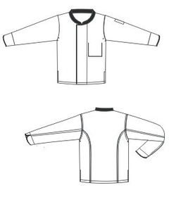 16BPBN - Veste de cuisine P.B.V - Blanc/Noir - Double boutonnage à pressions - Polyester/Coton 245g/m²_1