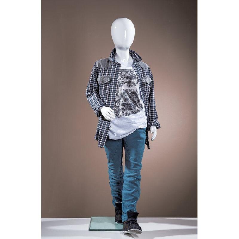 Mannequin Enfant 6 Ans - Blanc Laqué - Fibre de Verre - H 125 cm_1