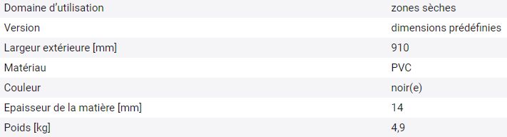 162211W - Tapis antifatigue antidérapant pour zones sèches, rouleau 0,9 m, longueur max 22,8 m_1