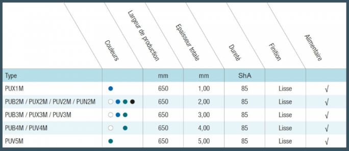 Bandes mono-matière tpu reveyron - reveyron - une surface parfaitement lisse, homogène et non-poreuse_1