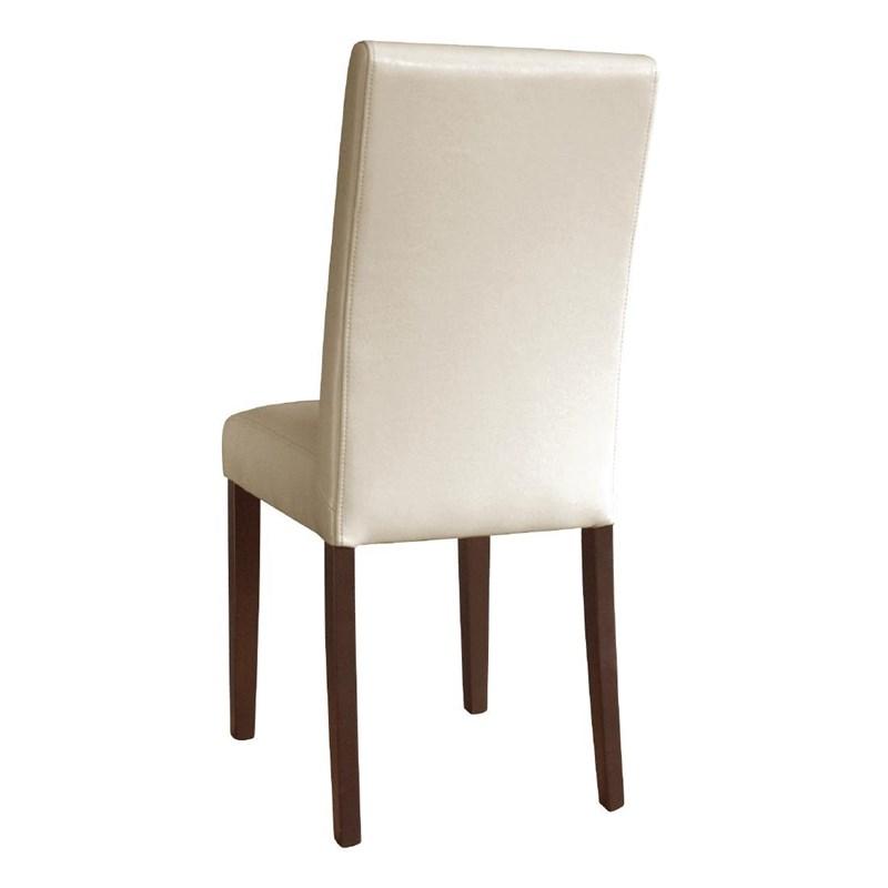 Chaises simili cuir crème rembourrées intérieur - Lot de 2 - GH444 | Bolero_1