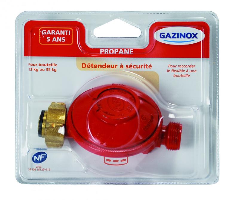 Détendeur pour gaz propane 37 millibars - 1.5 kg - GAZINOX avec limitateur de débit intégré_1