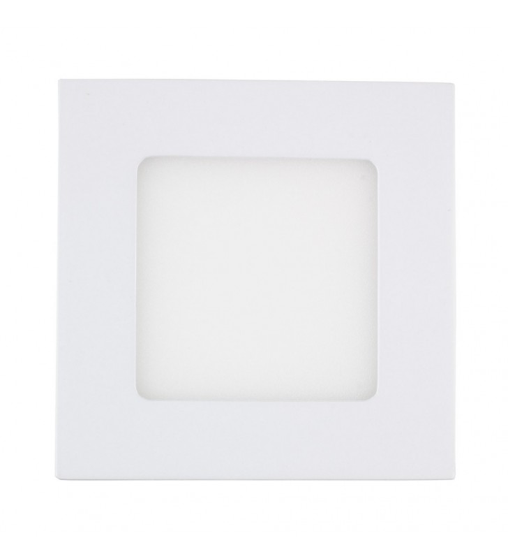 Downlight LED slim carré - 8W - aluminium - angle 120º - réf PCD8WB_1