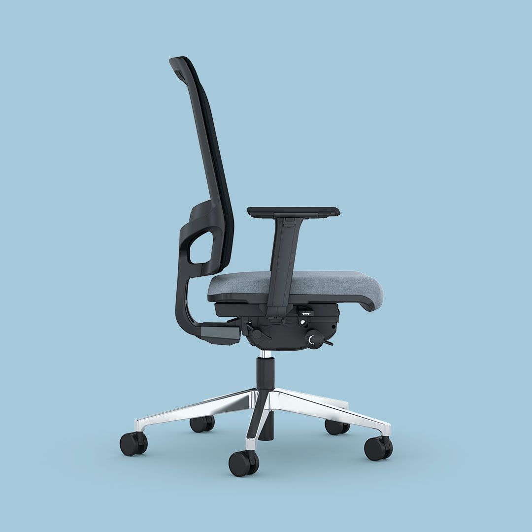 F1 - fauteuil de bureau - Viasit Bürositzmöbel GmbH - mécanisme synchrone - dossier maille tendue - ergonomique jusqu'à 150 kg_1