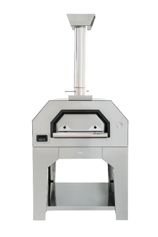 Four à pizza à bois - 4 pizzas Ø 35 cm - Sol en pierre réfractaire - Isolation céramique_1