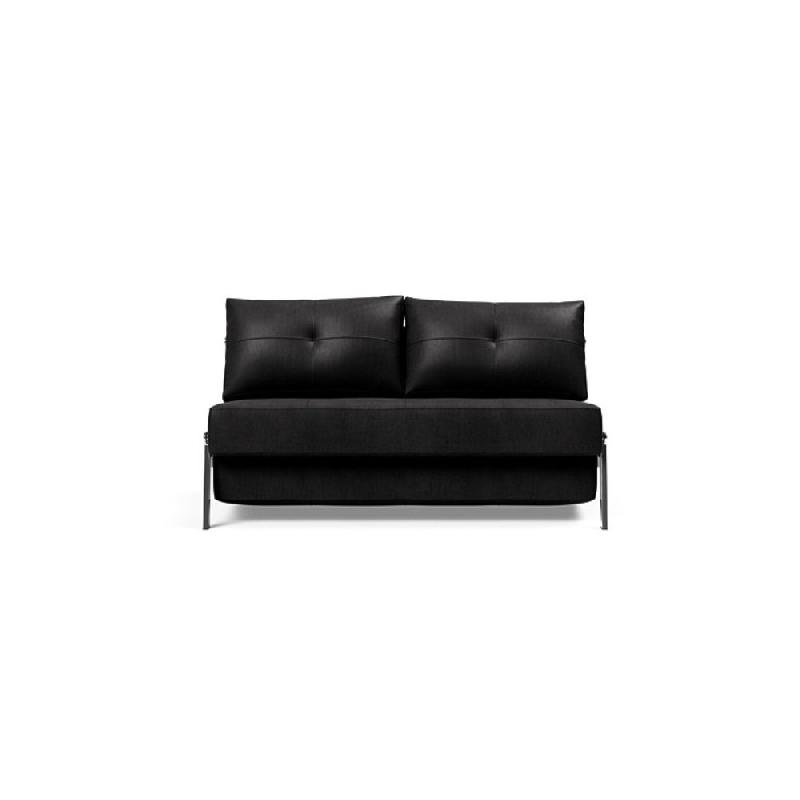 Innovation Living - Canapé design Cubed 02 Chrome convertible 160x200 cm - Coloris Faunal Black_1