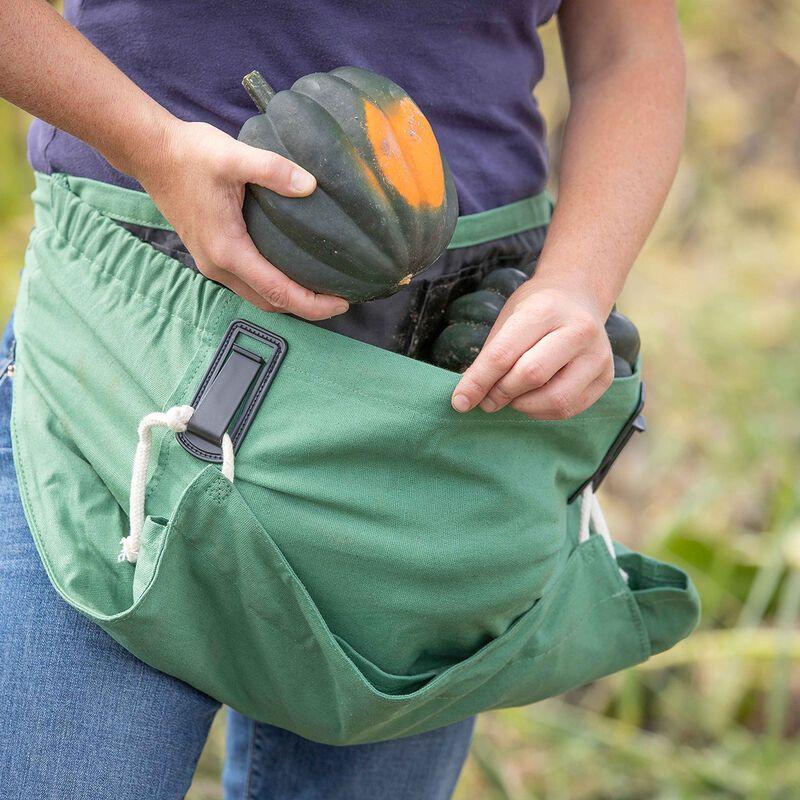 Tablier de récolte en coton vert - Roo - tablier complet avec bavette - résistant à l'eau_1