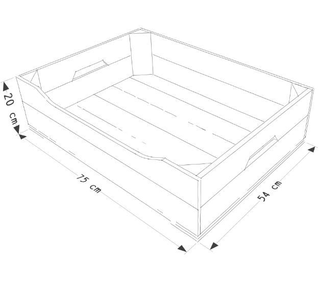 Caisse en bois X2 - Simply à Box - L54 x H20 x P75 cm - bois brut ou 6 coloris de lasure à l'eau_1