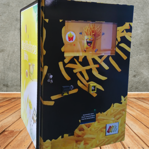 Distributeur automatique de frites à chaleur tournante - personnalisation, capacités techniques et stockage intégré_1