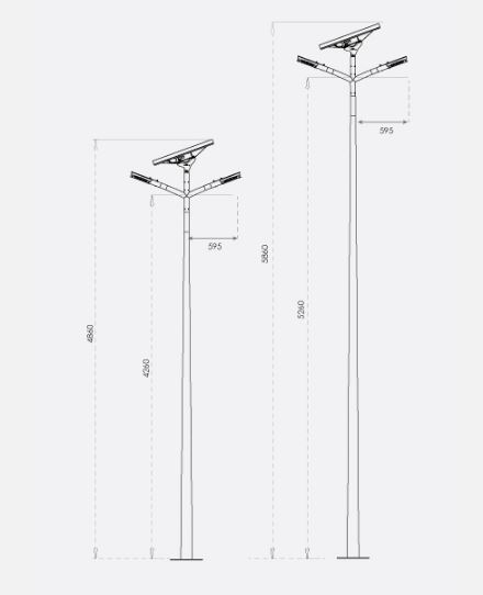 Lampadaire urbain solaire smartlight 4.2 - 5.2 / led / en acier galvanisé thermolaqué_1