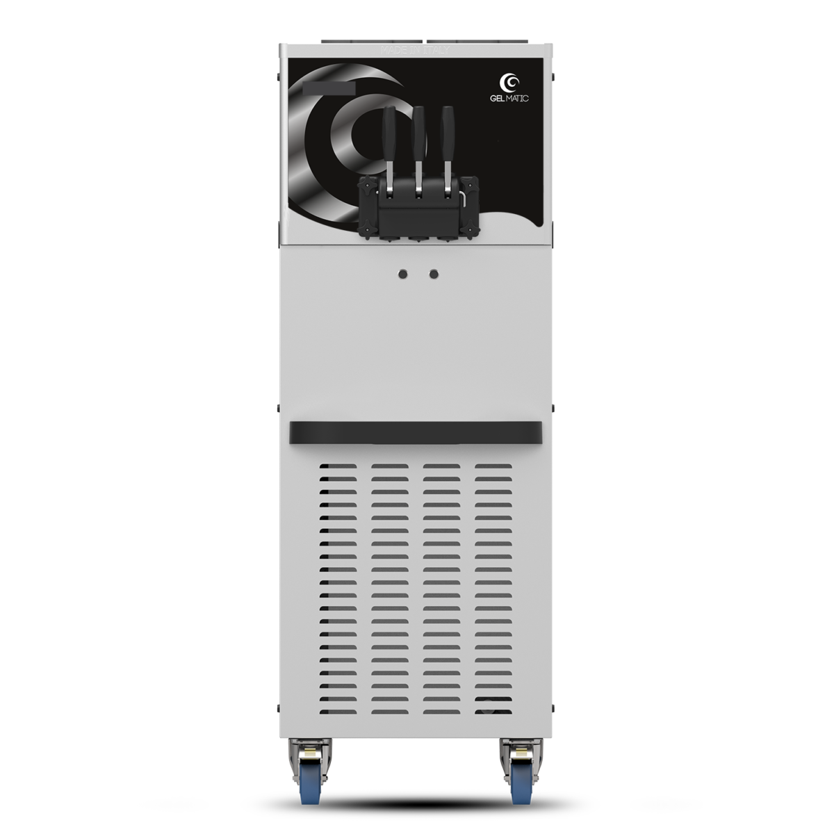 Machine à glace professionnelle avec 2 parfums et 1 mélange, capacité 480 cônes par heure